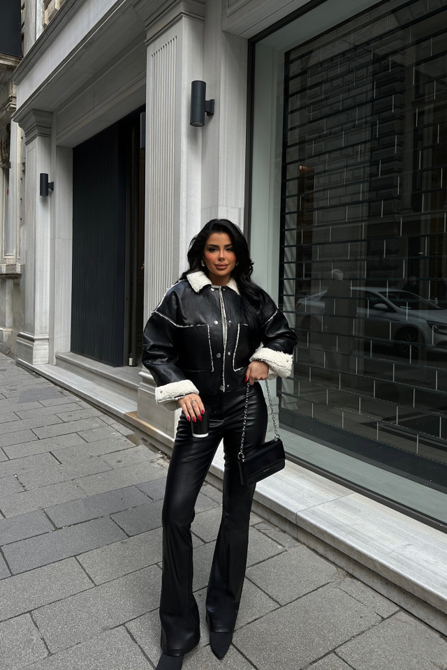 Çift Taraflı Suni Deri Mont ATE2629 - EYYO