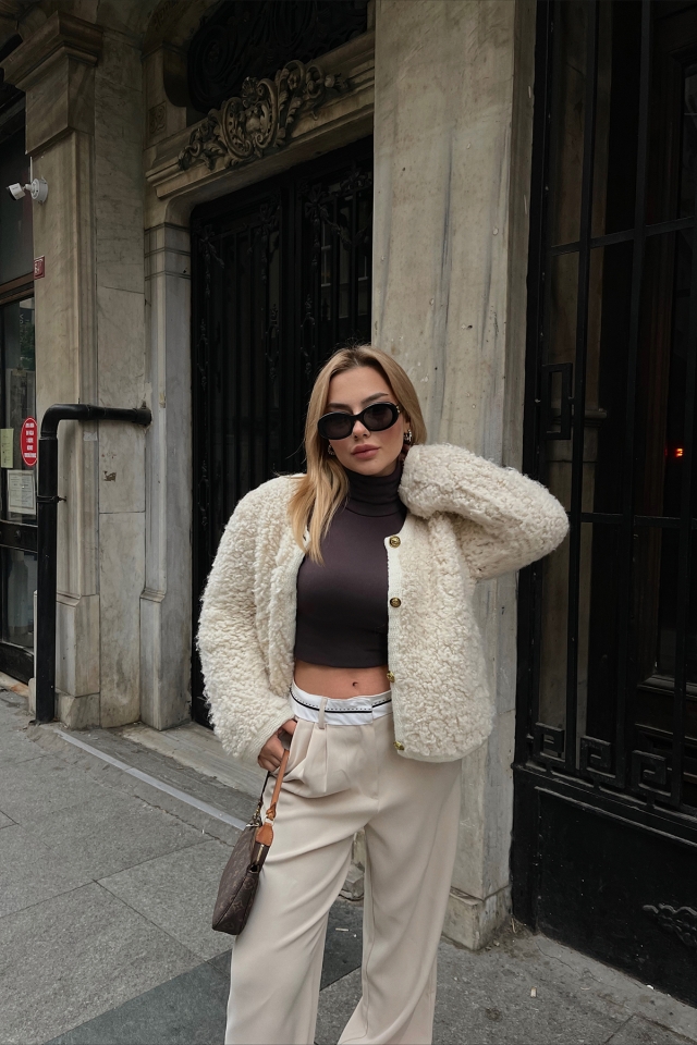 Cream Palazzo Pants ATE1647