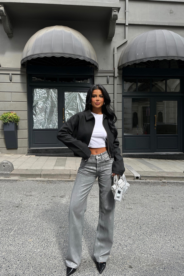 Fermuarlı Dokuma Ceket ATE-0047