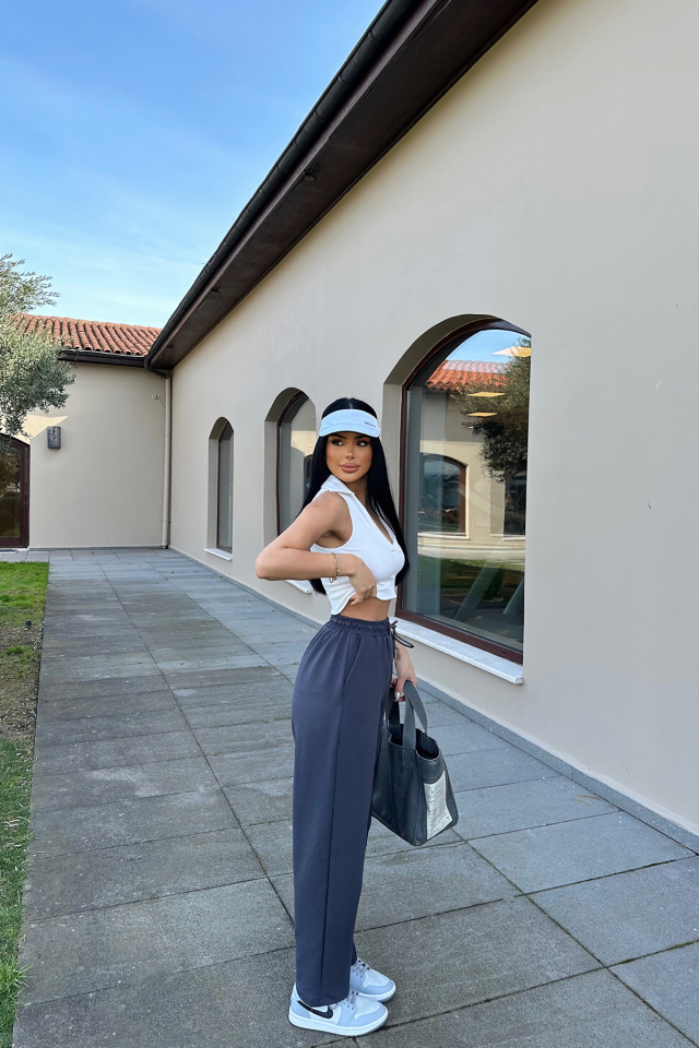 Füme Bağlamalı Pantolon ATE-0670