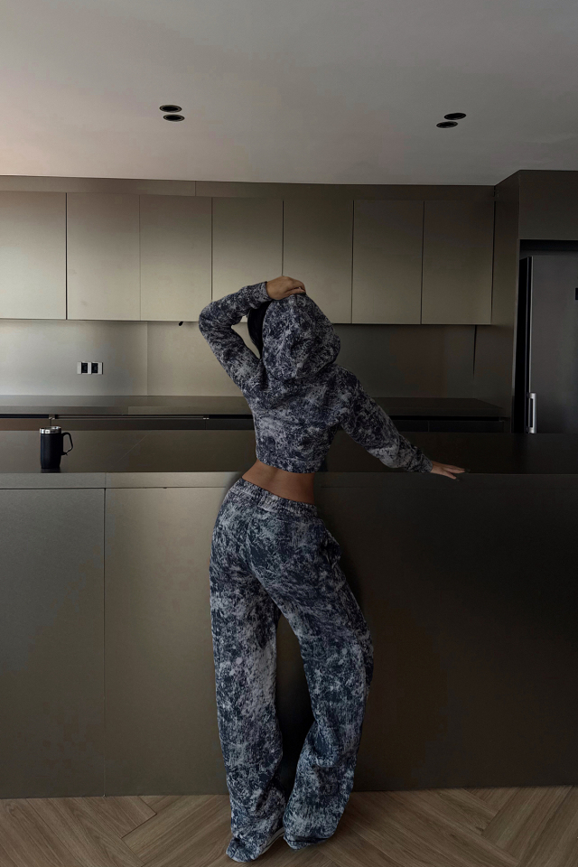 Füme Joelle Desenli Eşofman Takım ATE-3641