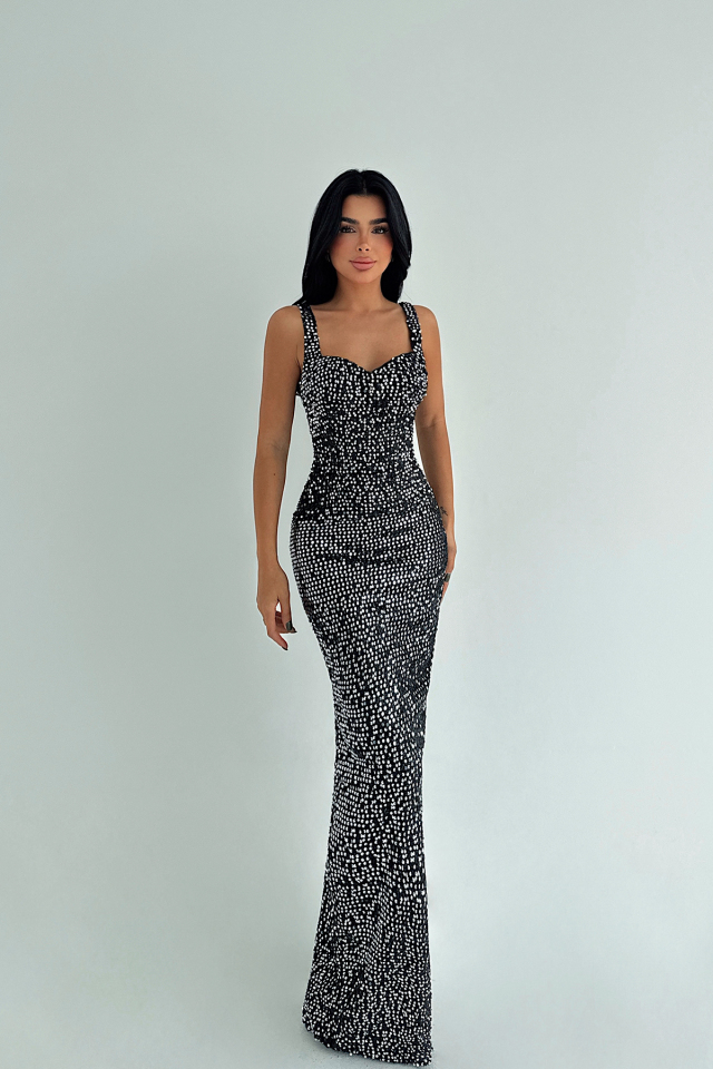 Gold Freja Payetli Elbise ATE-3591