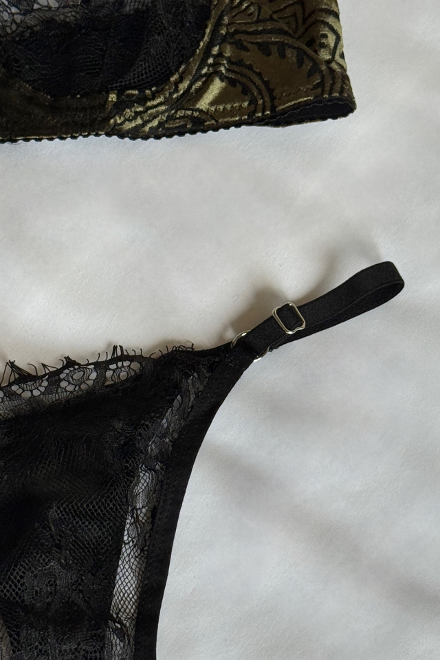 Green Lace Detail Underwear ATE-2893