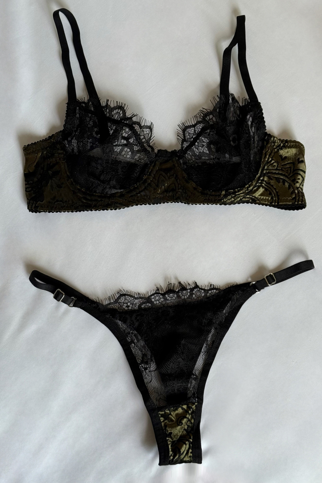 Green Lace Detail Underwear ATE-2893