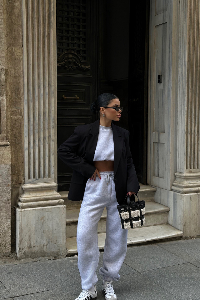 Gri Eşofman Takım ATE-0771 - EYYO