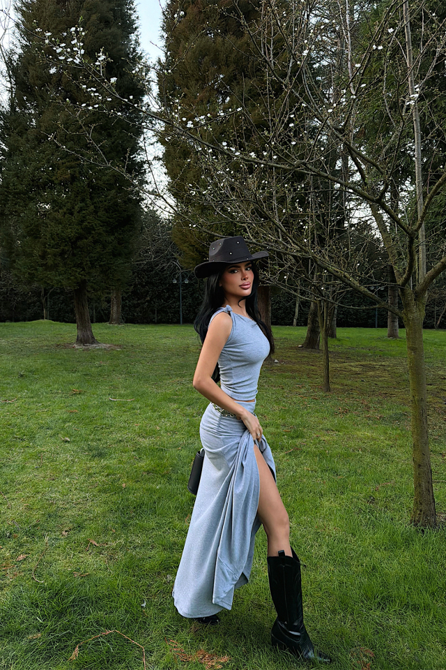Gri Ponza Etekli Takım