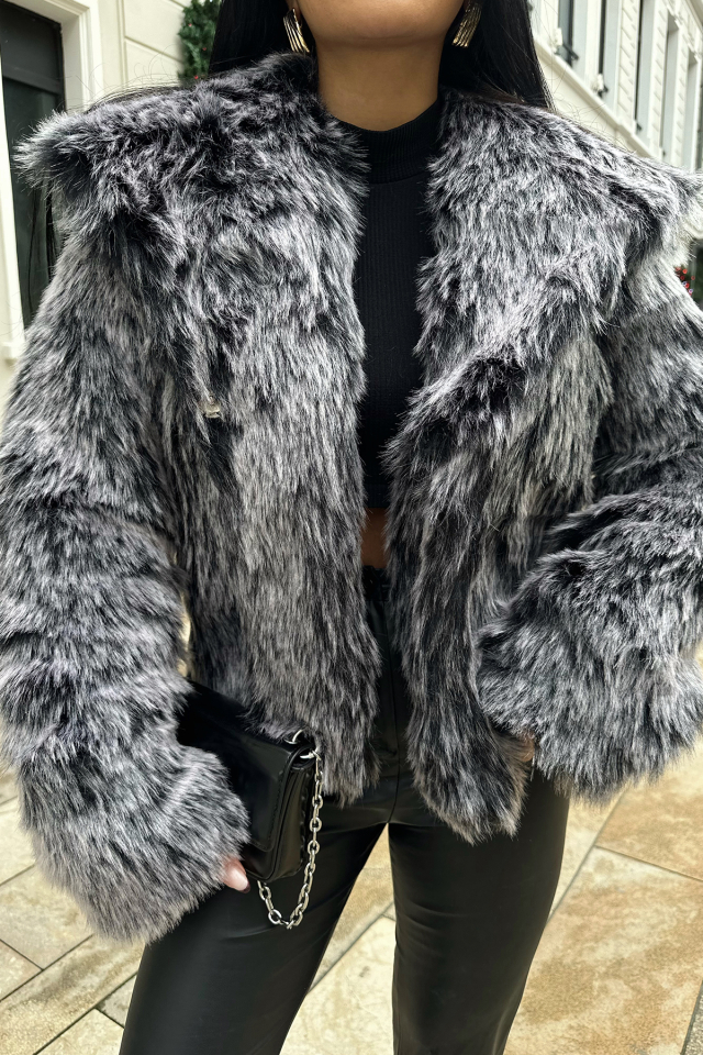 Gri Peluş Ceket ATE-0624