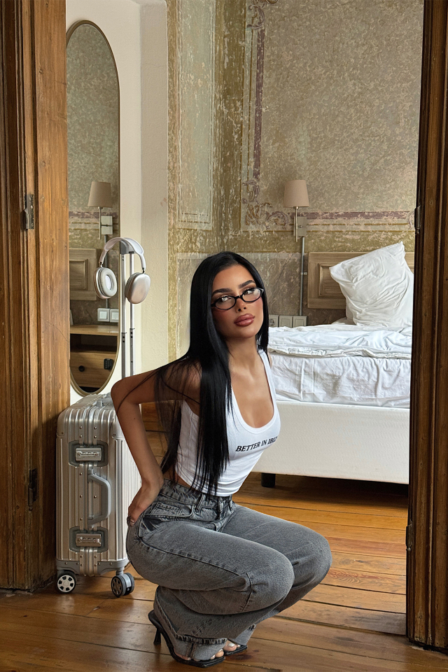 Gri Yüksek Bel jean
