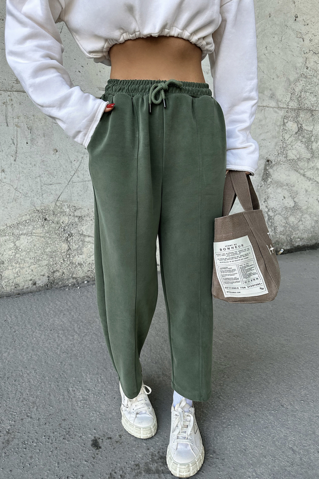 Haki Bağlamalı Pantolon ATE-0574