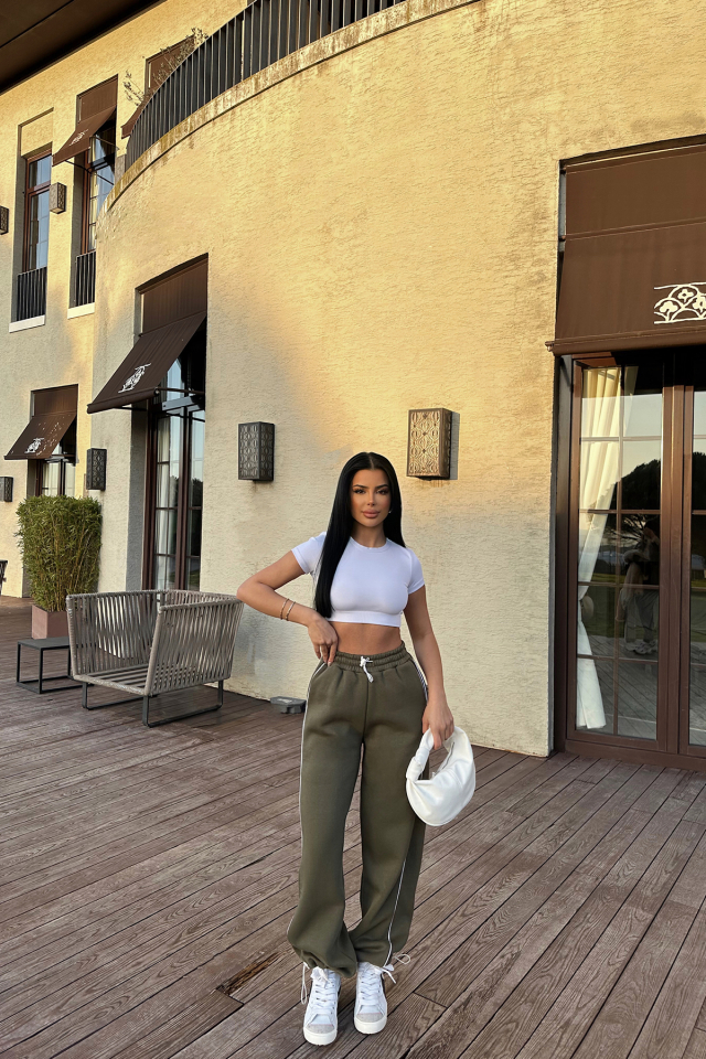 Haki Basic Eşofman Altı ATE-0812 - EYYO