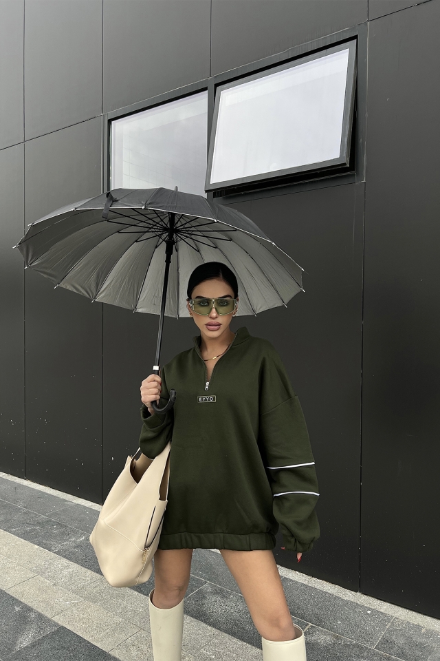 Haki Eyyo Baskılı Basic Sweat ATE3595 - EYYO