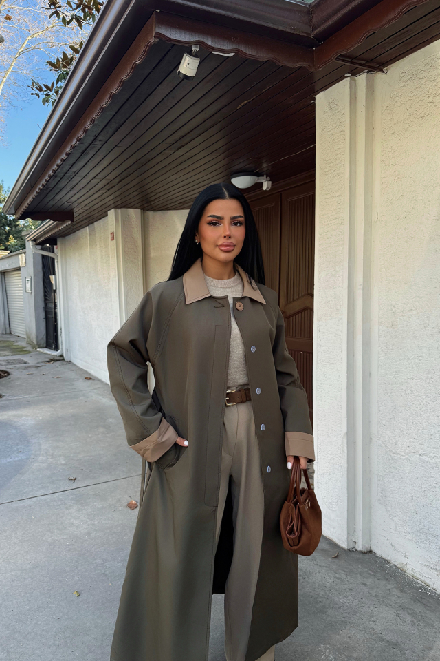 Haki Carolina Trençkot ATE-2038