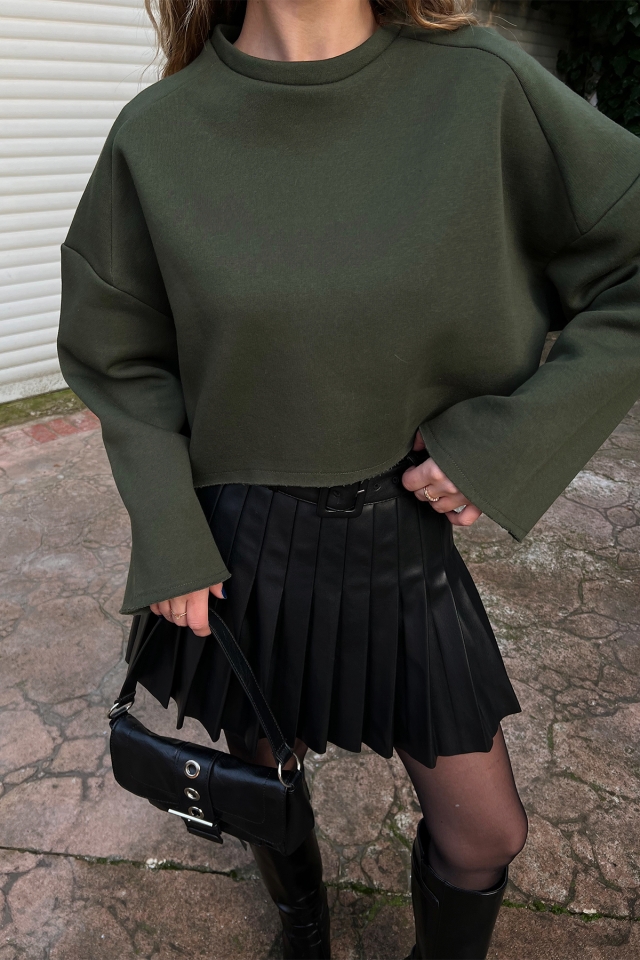 Haki Oversize Basic Sweat ATE3177