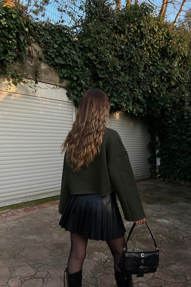 Haki Oversize Basic Sweat ATE3177