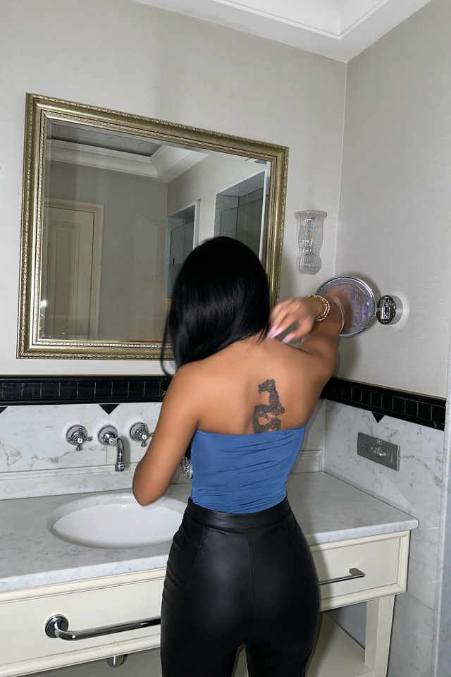 İndigo Pencere Detay Bodysuit ATE-0086