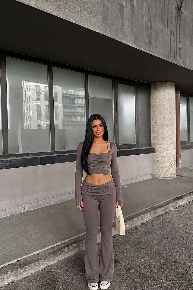 Kahverengi Jenny 3 Lü Takım ATE-5085