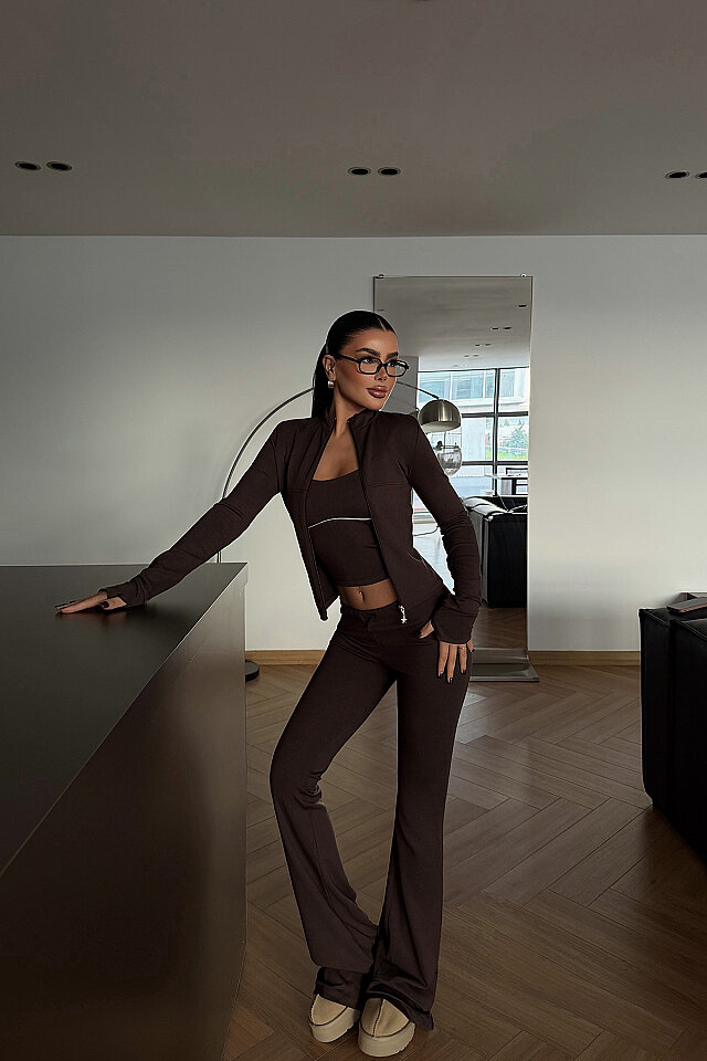 Kahverengi 6'lı Yoga Set