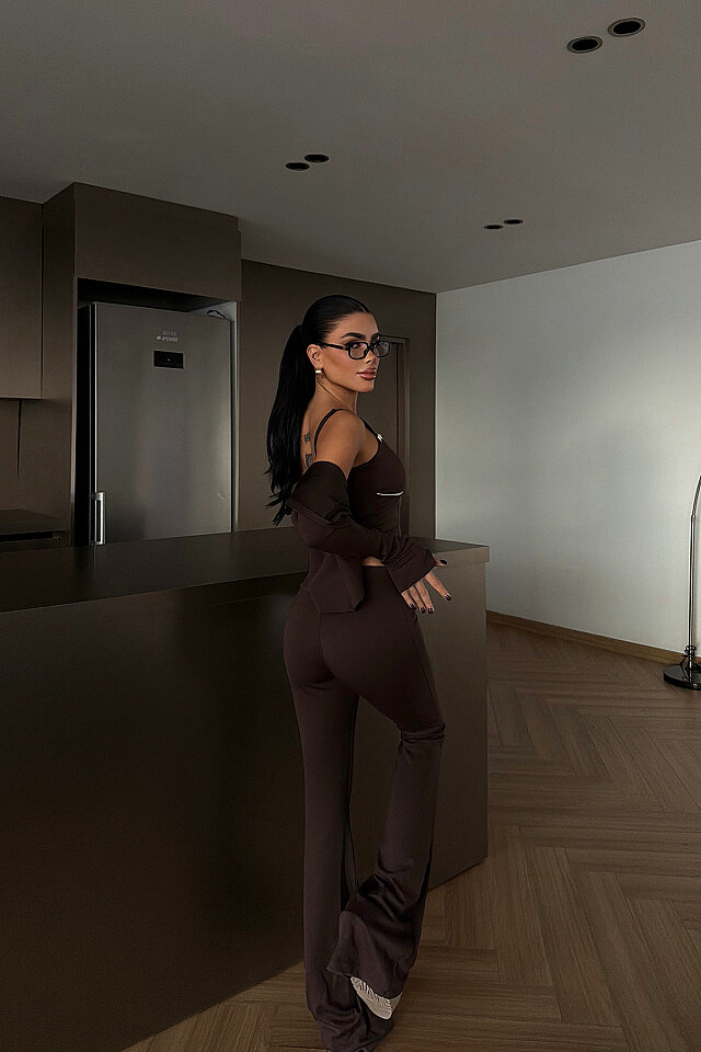 Kahverengi 6'lı Yoga Set
