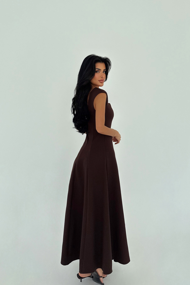 Kahverengi Rhea Elbise ATE-2802