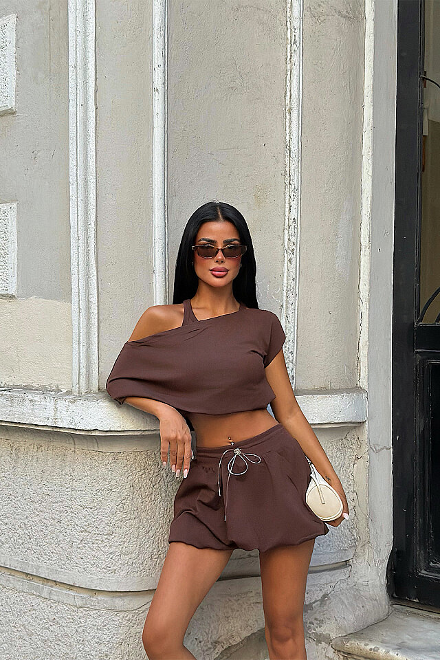 Kahverengi Elmira 6 Lı Yoga Set