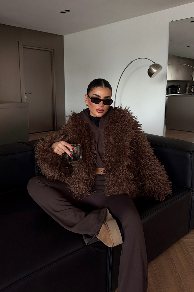 Kahverengi Mayfair kürk