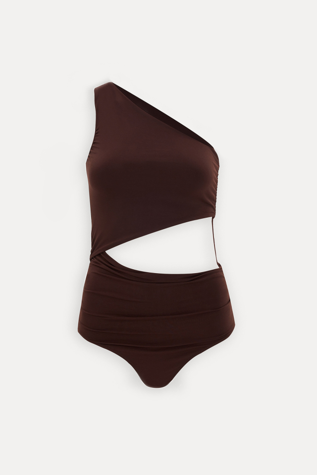 Kahverengi Pencere Detay Bodysuit ATE-0139 - EYYO