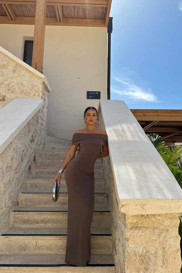 Brunella Sırt Detaylı Elbise ATE-0983