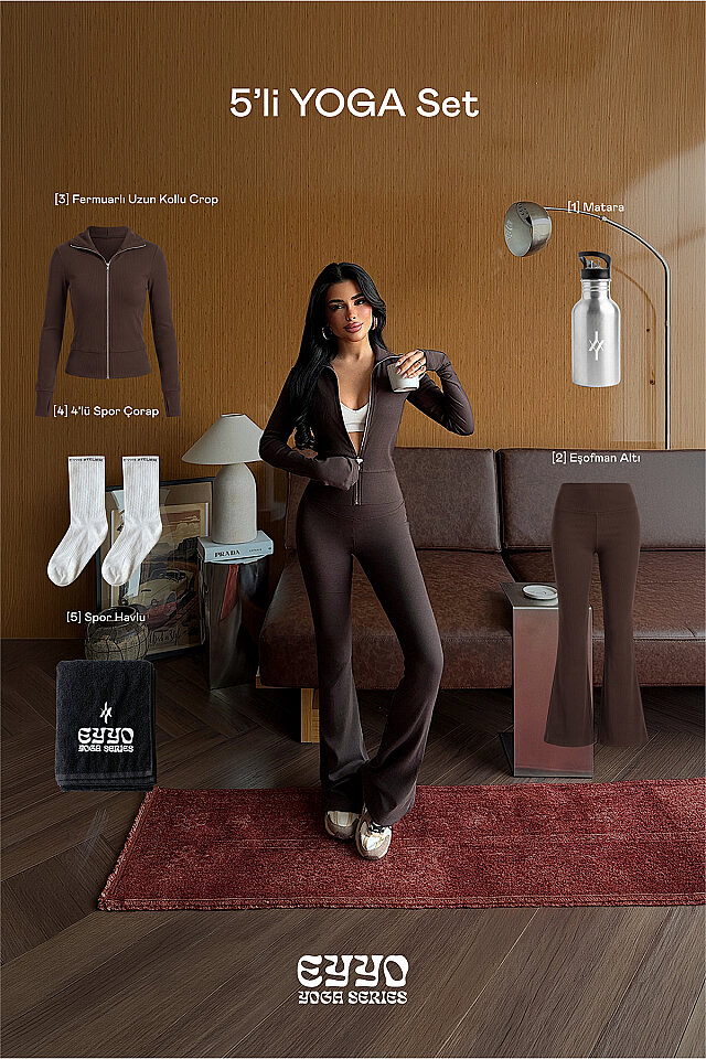 Kahverengi Yelo 5'li Yoga Set