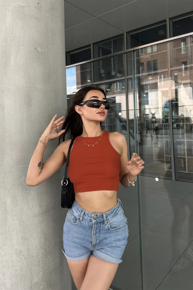 Kiremit Basic Crop Top ATE7298