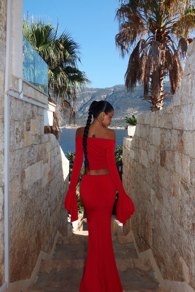 Kırmızı Darcey Takım ATE-2955