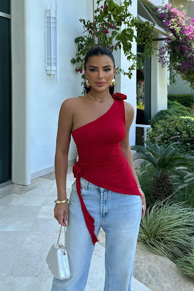 Kırmızı Rose Bluz ATE-1088 - EYYO