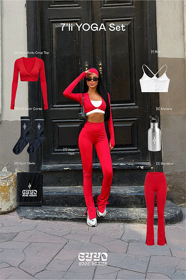 Kırmızı Harmony 7 Li Yoga Set