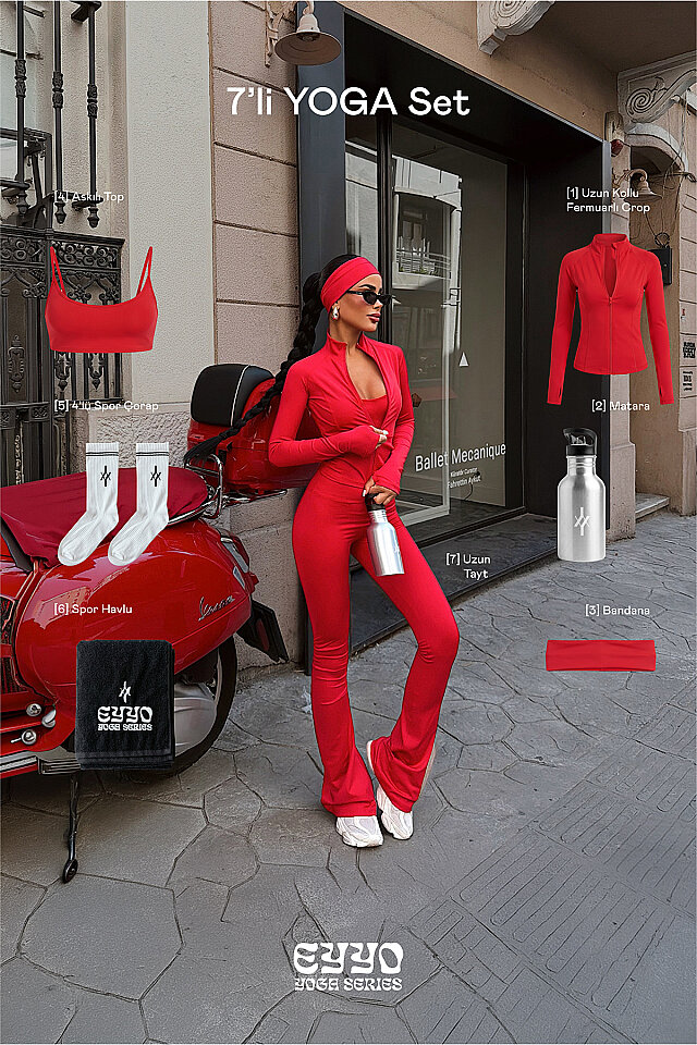 Kırmızı Move 7 Li Yoga Set
