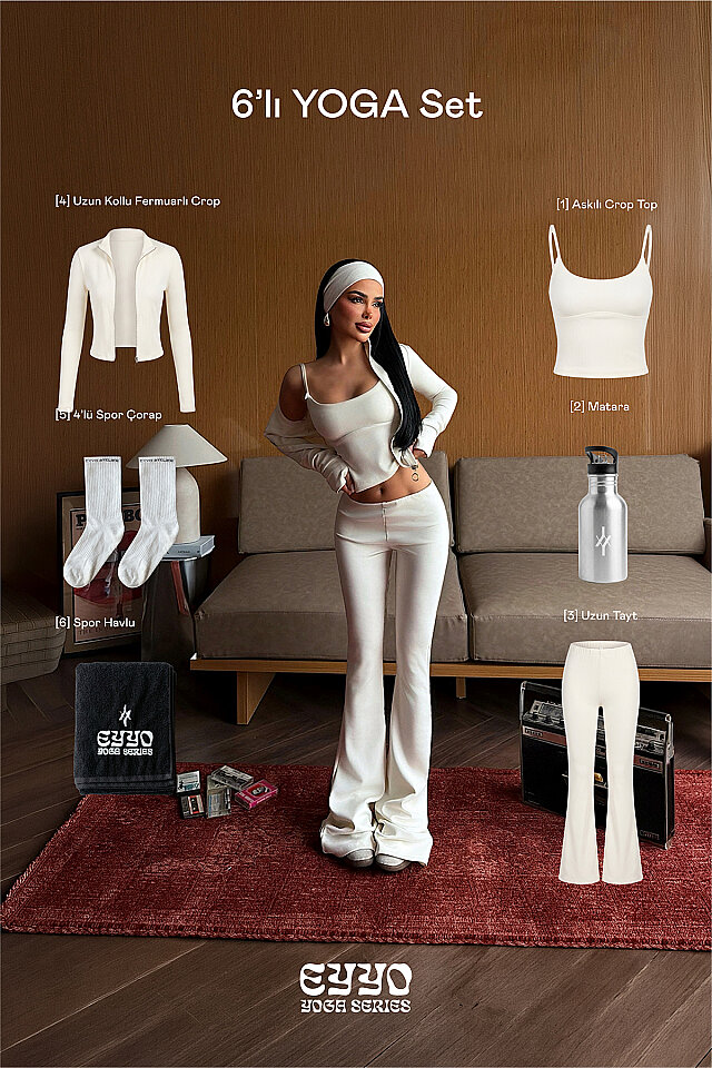 Krem 6'lı Yoga Set