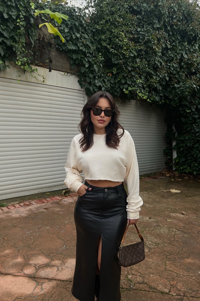 Krem Basic Crop Top ATE2640