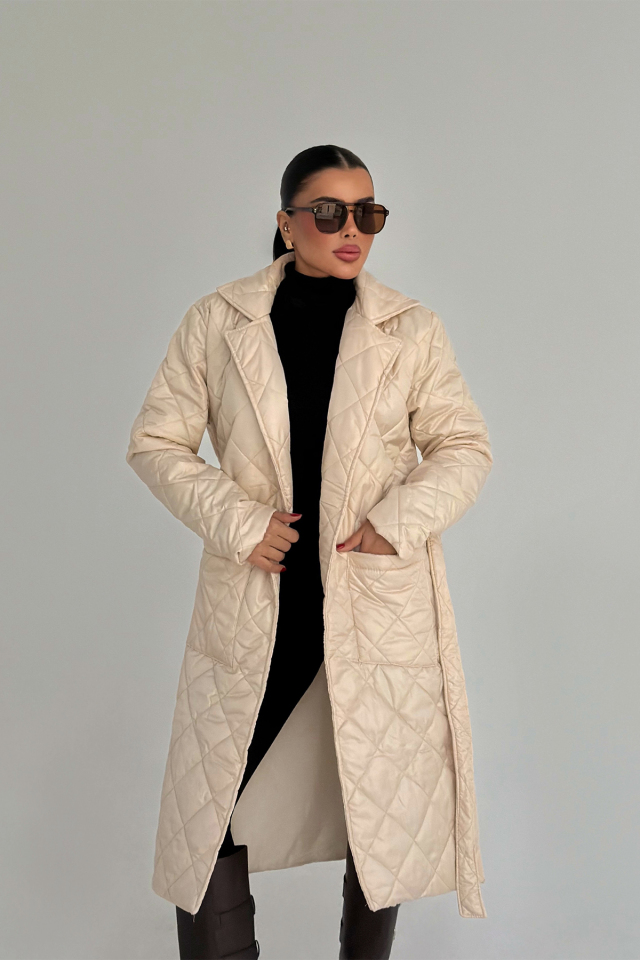 Krem Naftali Şişme Mont ATE-3820