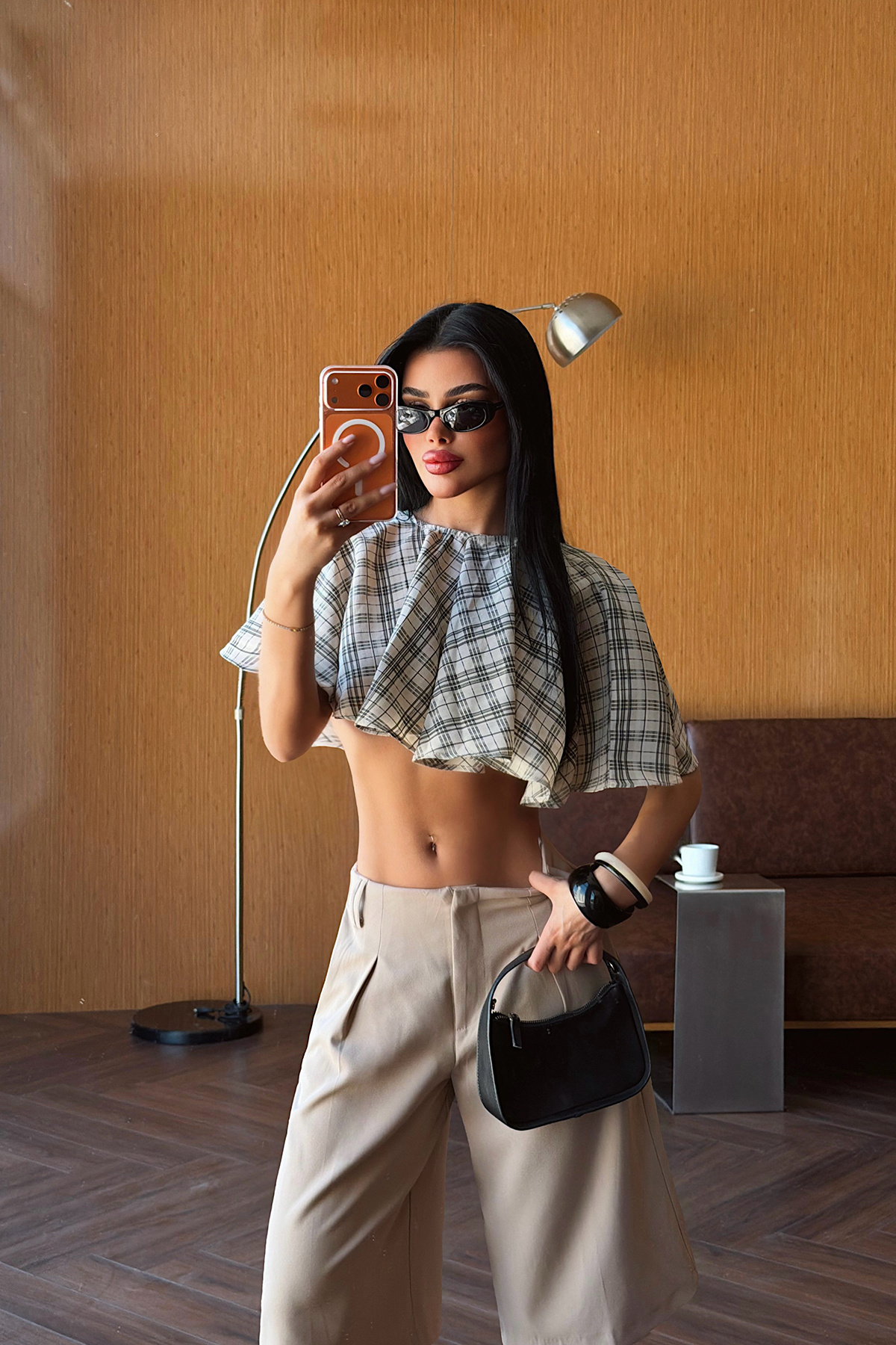 Krem Bahu Crop Bluz ATE-5491