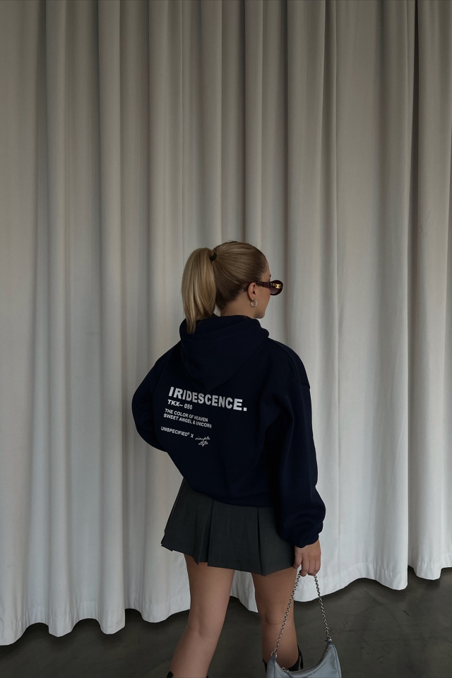 Lacivert Oversize Sweat ATE3408