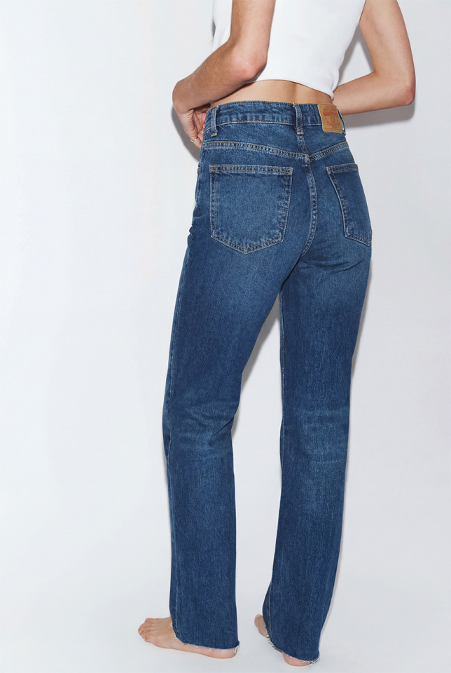 Lacivert Yüksek Bel Jean