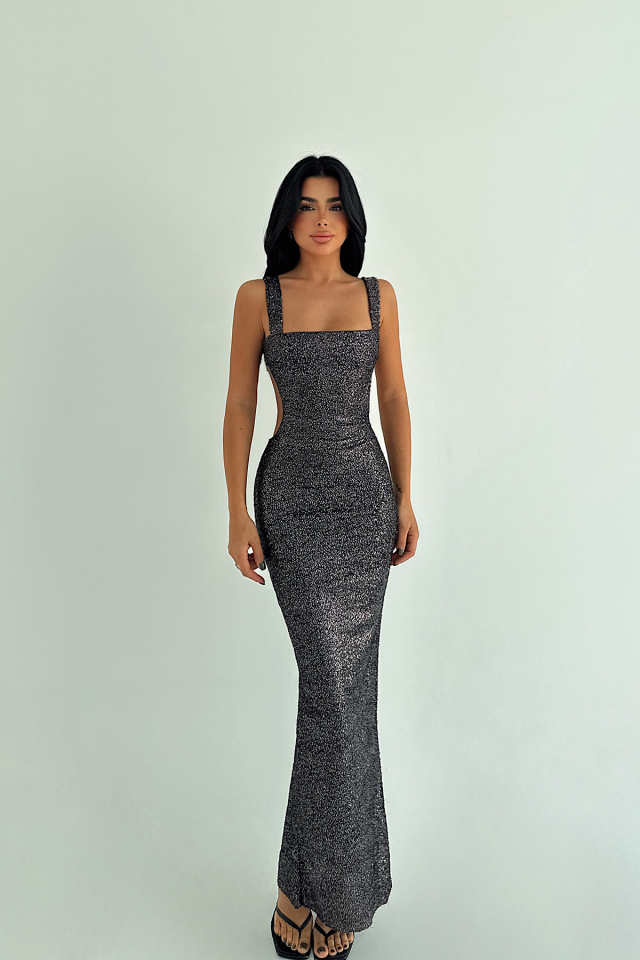 Lila Bera Payetli Elbise ATE-3633