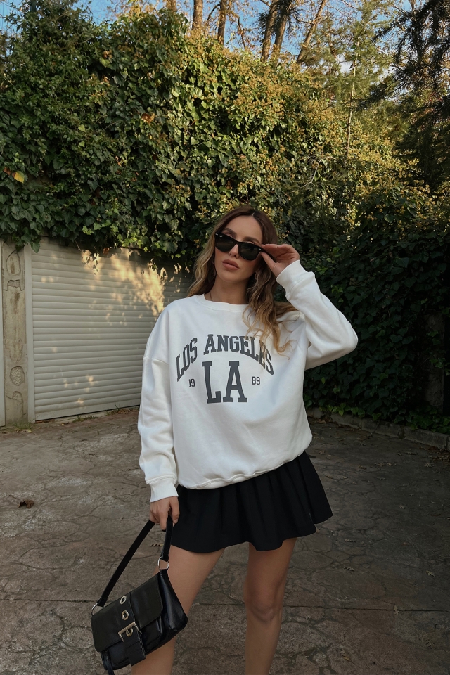 Los Angeles Baskılı Sweat ATE2539