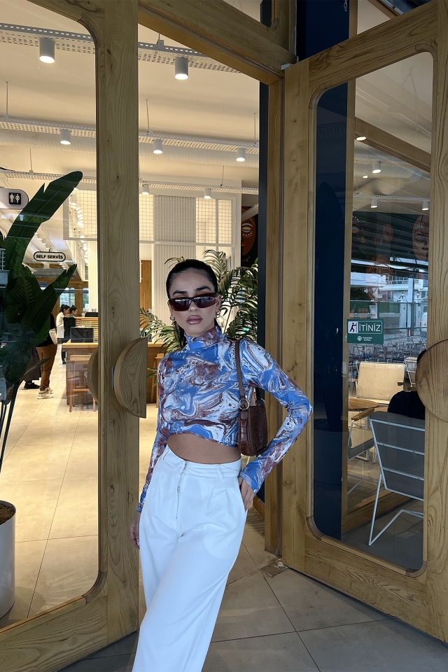 Mavi Batik Desen Crop Top ATE3002