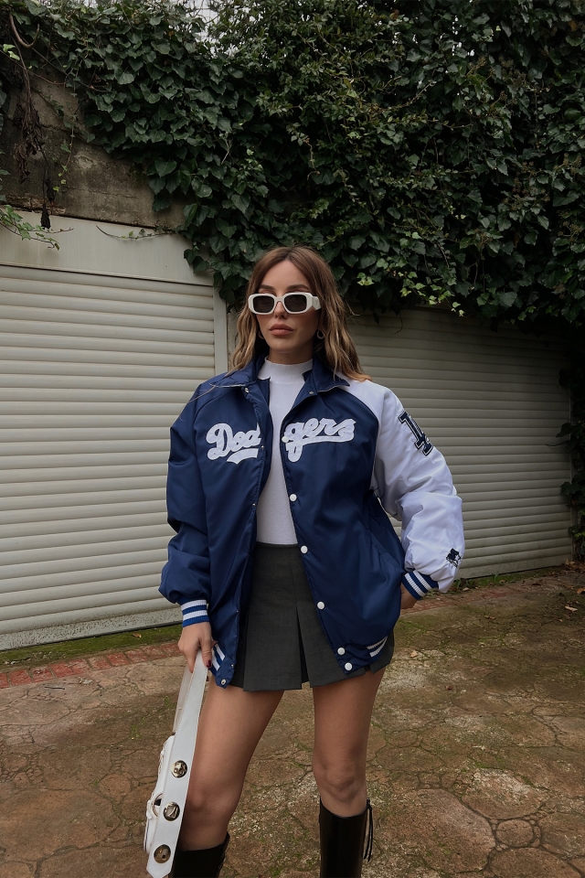Mavi Dodgers Baskılı Kolej Ceket ATE3126 - EYYO