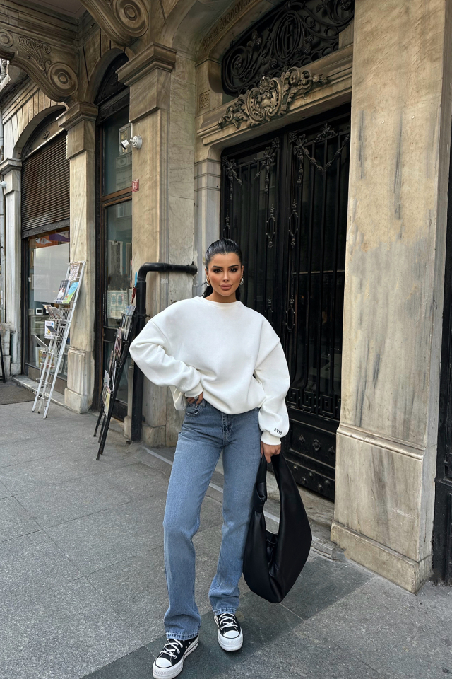 Mavi Yüksek Bel Jean ATE-0725 - EYYO