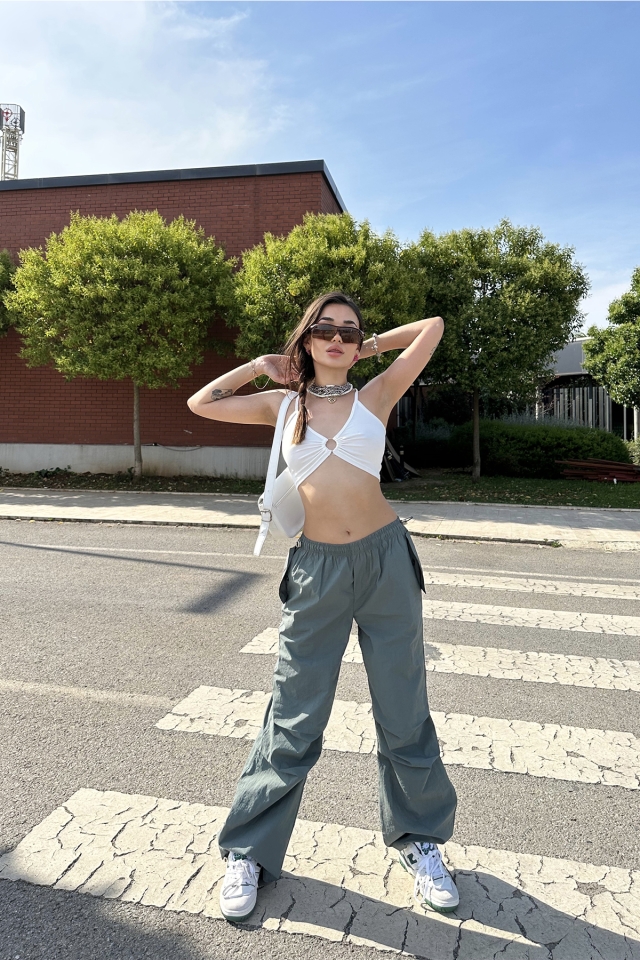 Mint Yeşili Cep Detay Pantolon ATE7184 - EYYO