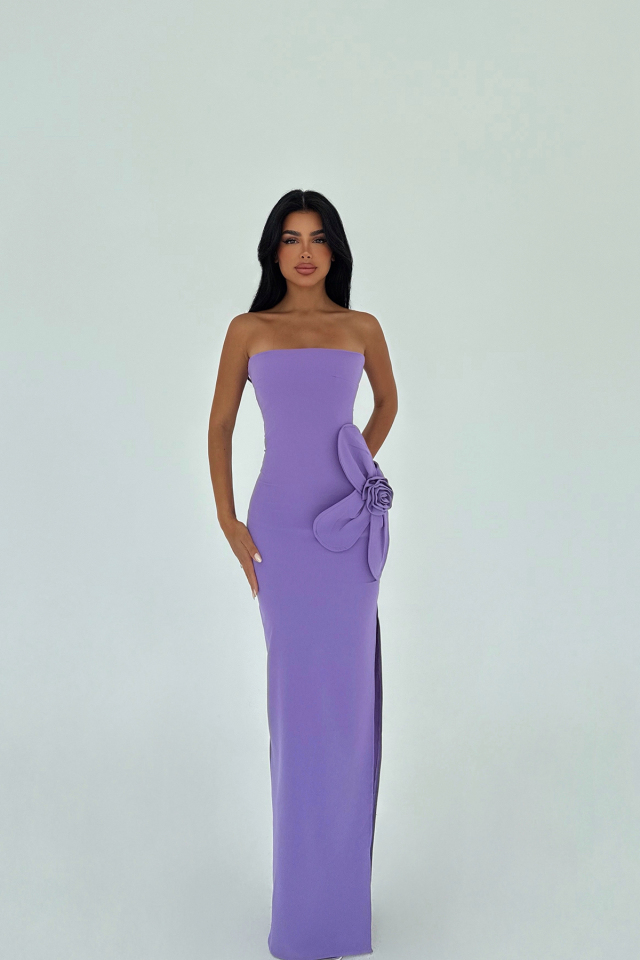 Mor Daysi Straplez Elbise ATE-3036