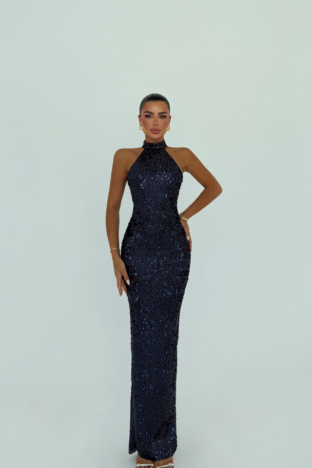 Mor Shion Payetli Elbise ATE-3044