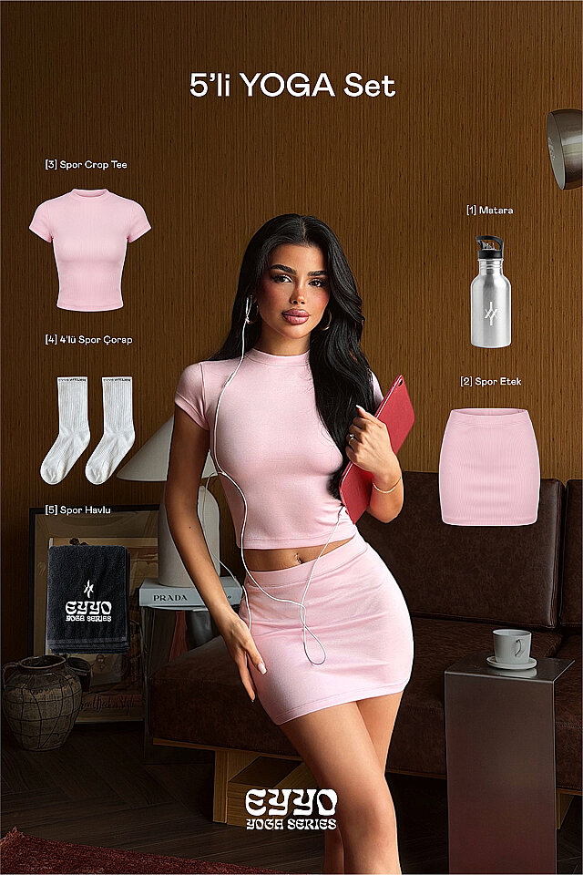 Pembe 5'li Yoga Set