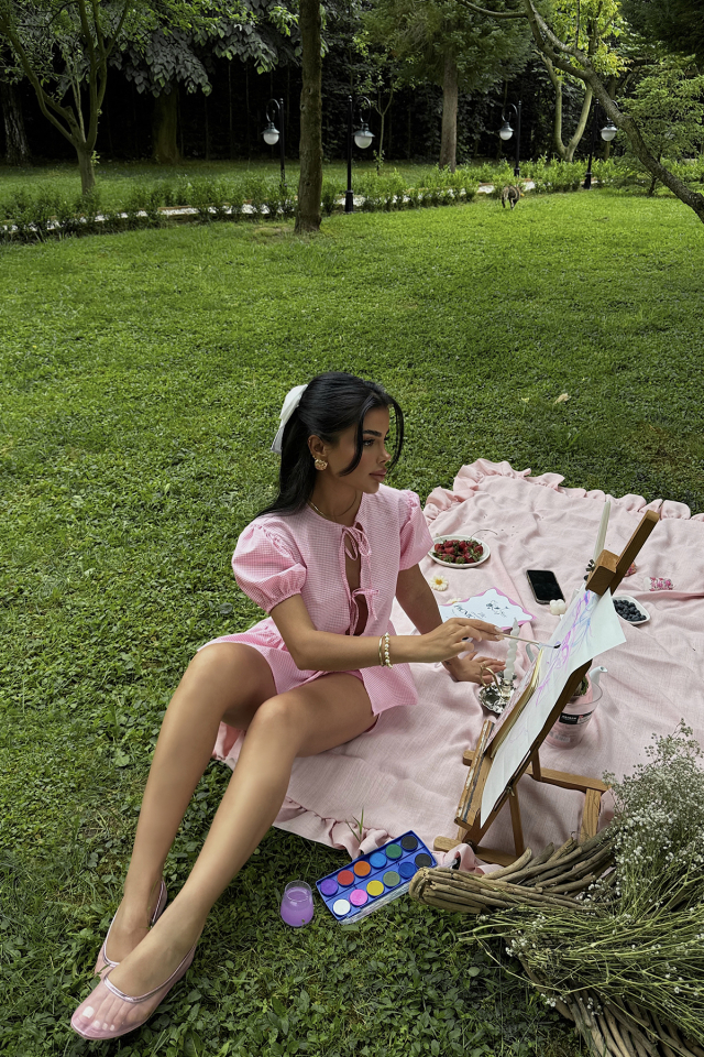 Pembe Laura Pötikare İkili Takım ATE-1066 - EYYO