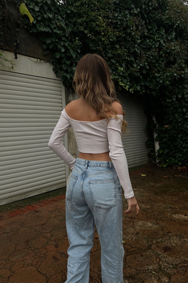 Pudra Halka Detay Crop Top ATE2921